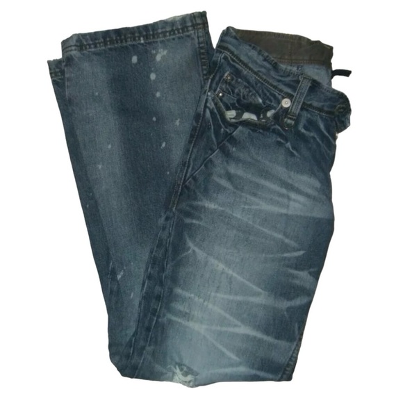 Armani Exchange Jeans Distressed Splatter Holes Grunge Punk alt egirl Short P - Picture 4 of 13